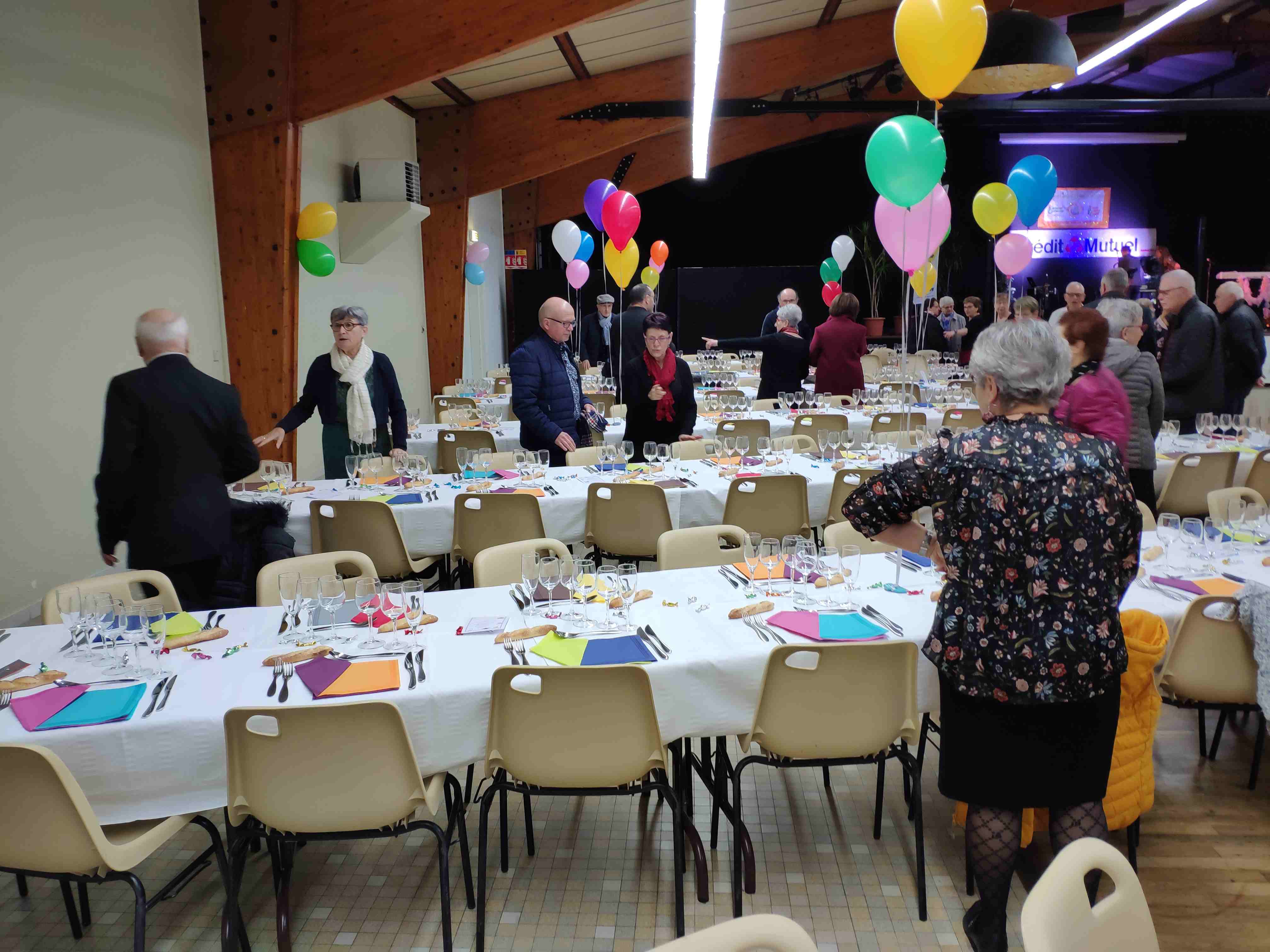 mise en place des ballons