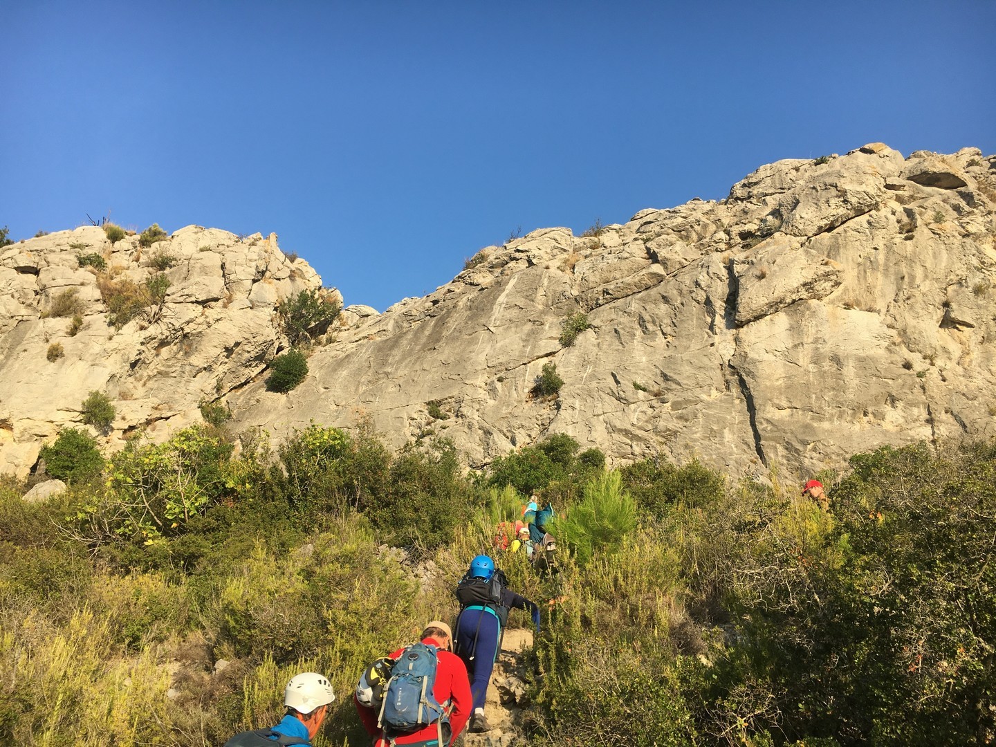 En route vers les falaise de Vingrau