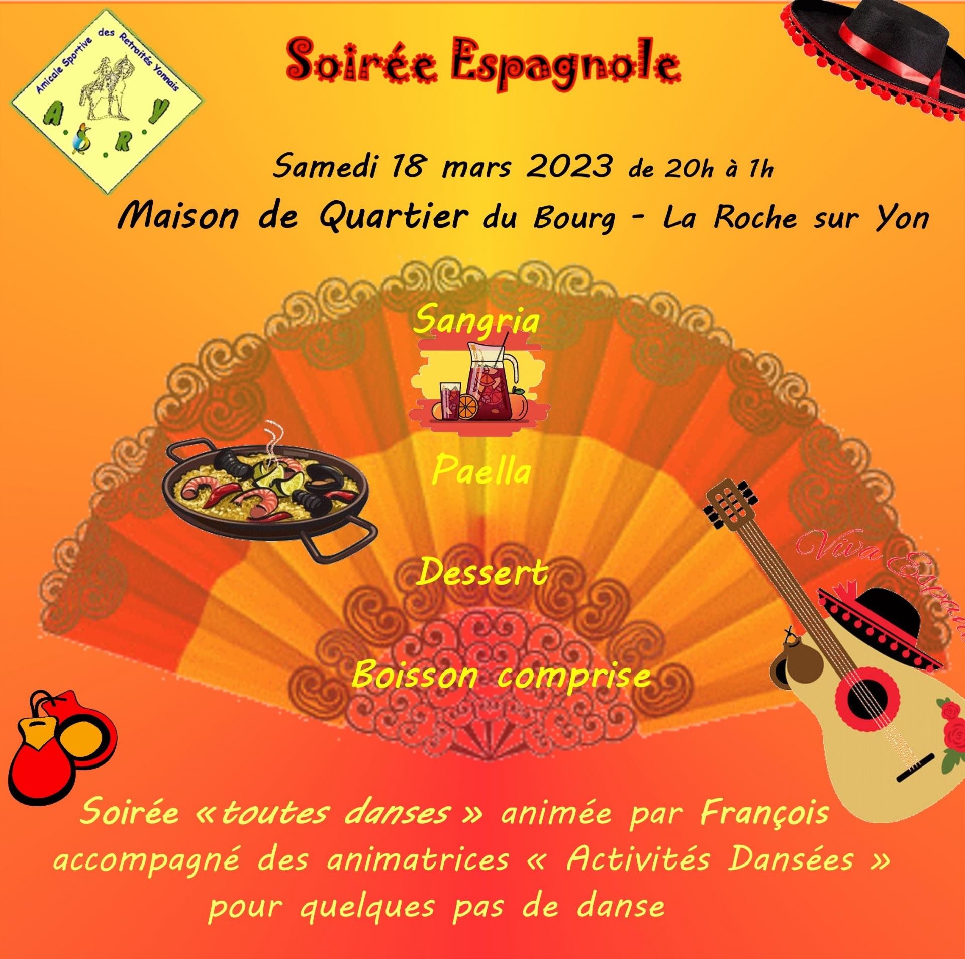 Invitation soiree espagnole